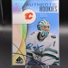 Upper Deck SP Game Used Devin Cooley #252 Blue Auto Sharks Rookie