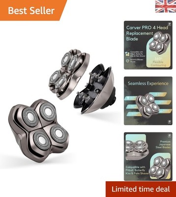 Wiederaufladbare Carver PRO 4-Kopf Rasierklingen für müheloses Rasieren & Pflegen