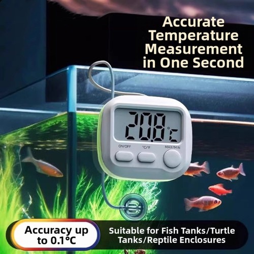 Digital Aquarium Thermometer with High Sensitivity Probe for Fish Tanks