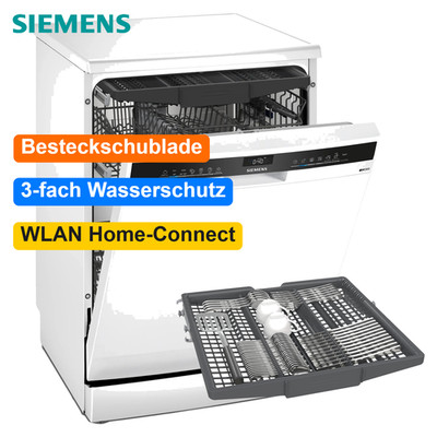 Siemens SN23HW02ME iQ300 Geschirrspüler 60cm Freistehend Weiß Home Connect NEU