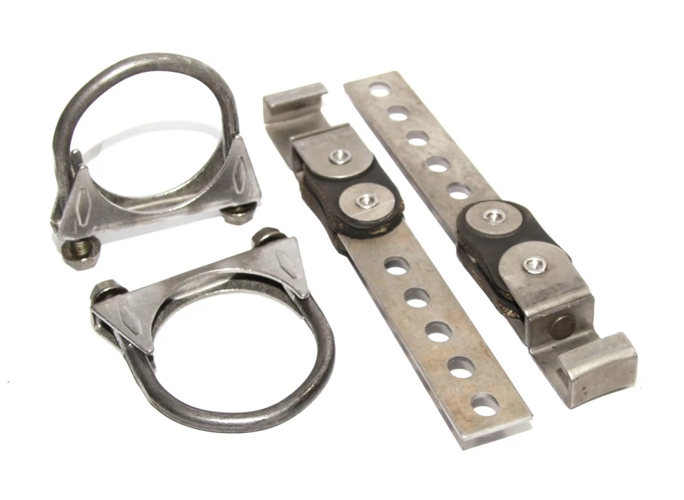 Exhaust Hanger Kit 2Holes Rubber+90°Bend Rod+Open End Swivel Hanger w/2.5"Clamp - Image 4 of 4