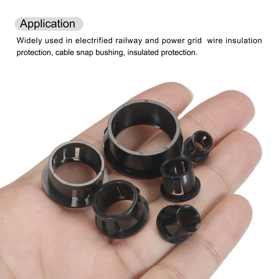 160pcs Snap in Cable Grommet Mounted Dia 5/16" 25/64" 29/64" 5/8" 3/4" 1" - Изображение 4 из 4