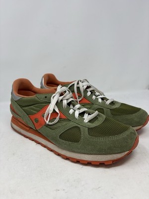Saucony Shadow 5000 Olive Green Orange Suede Mesh Men s Size 11.5 Retro Sneakers