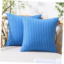 UGASA Outdoor Waterproof Pillow Covers Pack of 2 16" x 16" Pack of 2 Blue