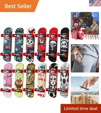 Interactive 12-Piece Finger Skateboard Pack - Promote Creativity  Coordination
