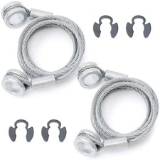 Dusledel 2Pcs Hood Restraint Cable Kit Compatible With Peterbilt 389 388 384...