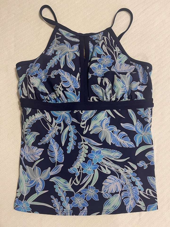Lands End Resort Modest Empire Tankini Top de Natación Acolchado Juego de 3 Piezas 16L Foto 4 de 4