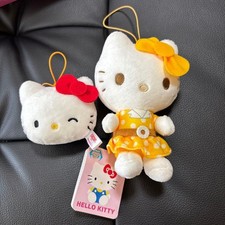 Hello Kitty Retro Dress Oversized Mascot Plush, Yellow, NIB, Cute