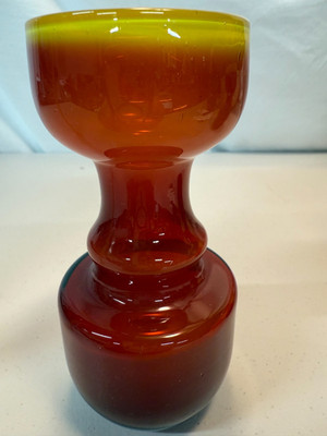 Vintage Aseda Cased Glass Vase Sweden Bo Borgstrom Mid Century Modern (b)