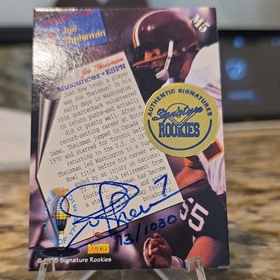Signature Rookies 1995 Masters of the Mic M5 Joe Theismann on  1/34,000