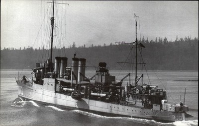 USS Reno DD-303 Hawaii Chile Caribbean ~ postcard sku101