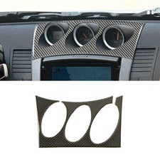 Für Nissan 350Z 2003-2009 LHD Kohlefaser Auto Zentrum Display Panel Rahmen Trim