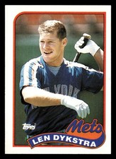 Len Dykstra 1989 Topps #435 New York Mets Baseball *144F