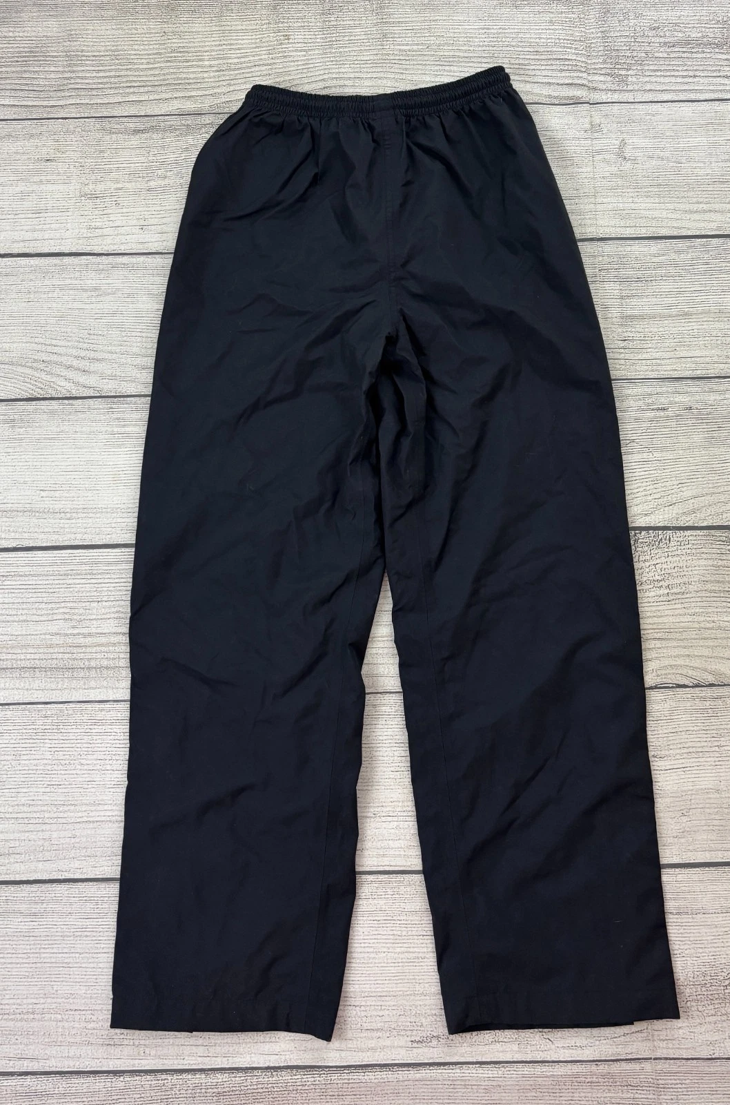 HELLY HANSEN Mens Sz Small Black Pull On Zipper Leg Waterproof Rain Pants EXC