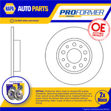 2x Coppia Dischi Freno Solidi Adatti ALFA ROMEO TONALE 1.5 2022 su 278mm Set 46843610
