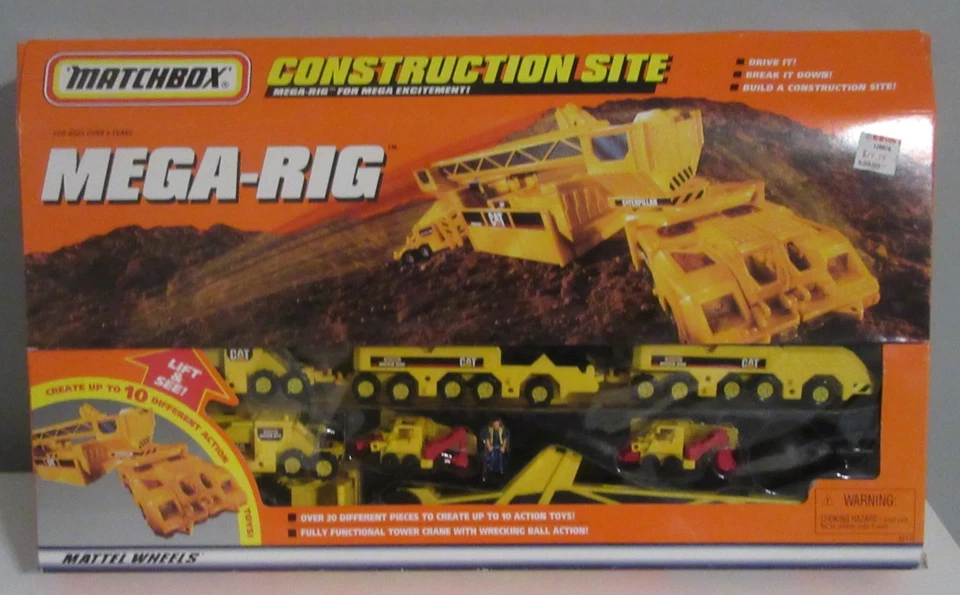 Matchbox 1997 Mega-Rig Construction Site CAT Play Set NIB - Image 2 of 4