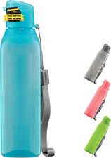 Travel Water Bottle – 1Pcs Reusable Sports Bottle with Easy Open Close Lid and L