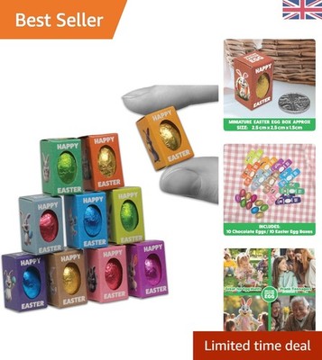Kleinste Schokoladen-Ostereier der Welt - 10 Stück flach verpackt zur Osterfreude