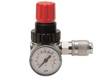 Riduttore di Pressione con Manometro innesto Rapido Femmina 1/4" per Compressore