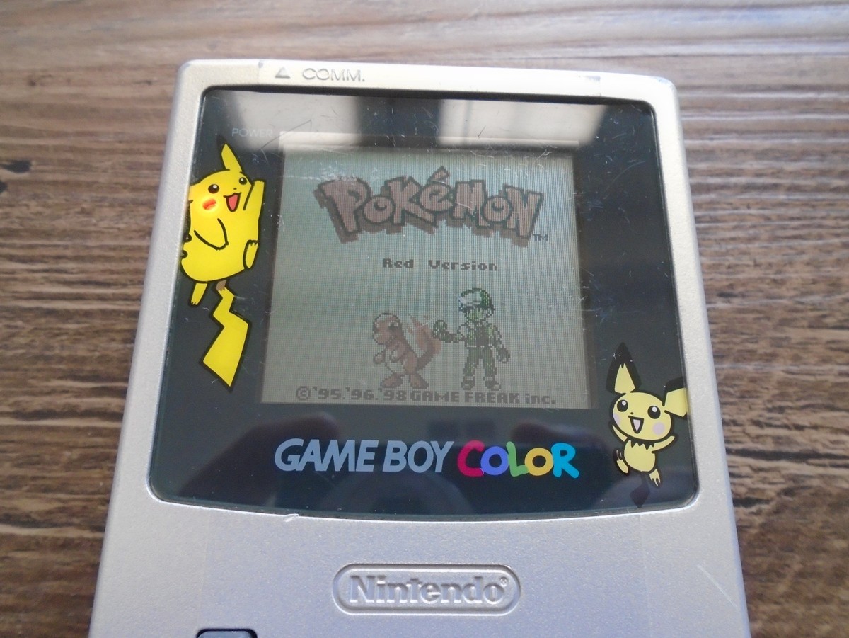 Nintendo Game Boy Color Pikachu Edition CGB-001 w/ Pokemon Red