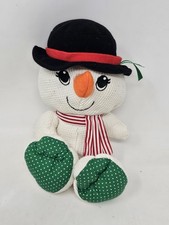 Fisher Price Vintage 1997 Snowman Cozie Plush Thermal Waffle Toy 10"