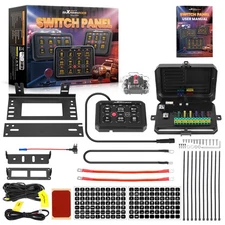 Touch Switch 6 Gang For Off-Road Vehicle UTV ATV RGB Memory Function 12V-24V