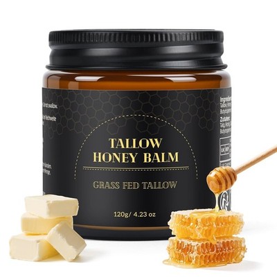 Beef Tallow, Beef Tallow Skin Care with Honey, Tallow and Honey Balm 4.23oz