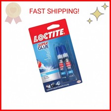 Loctite Super Glue Gel, Clear, 0.07 fl oz Tube, 2 Pack - Superglue for Plastic,