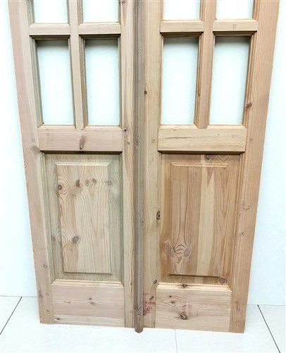 Puerta Doble Francesa (30,5x80,5) 8 Paneles Puerta Vidrio Estilo Europeo EM40-A Foto 4 de 4