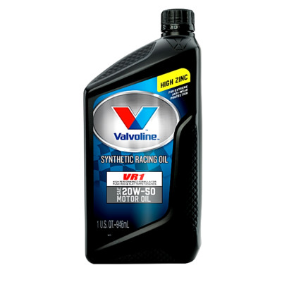 Valvoline VR1 Racing Full Synthetic SAE 20W-50 Motor Oil