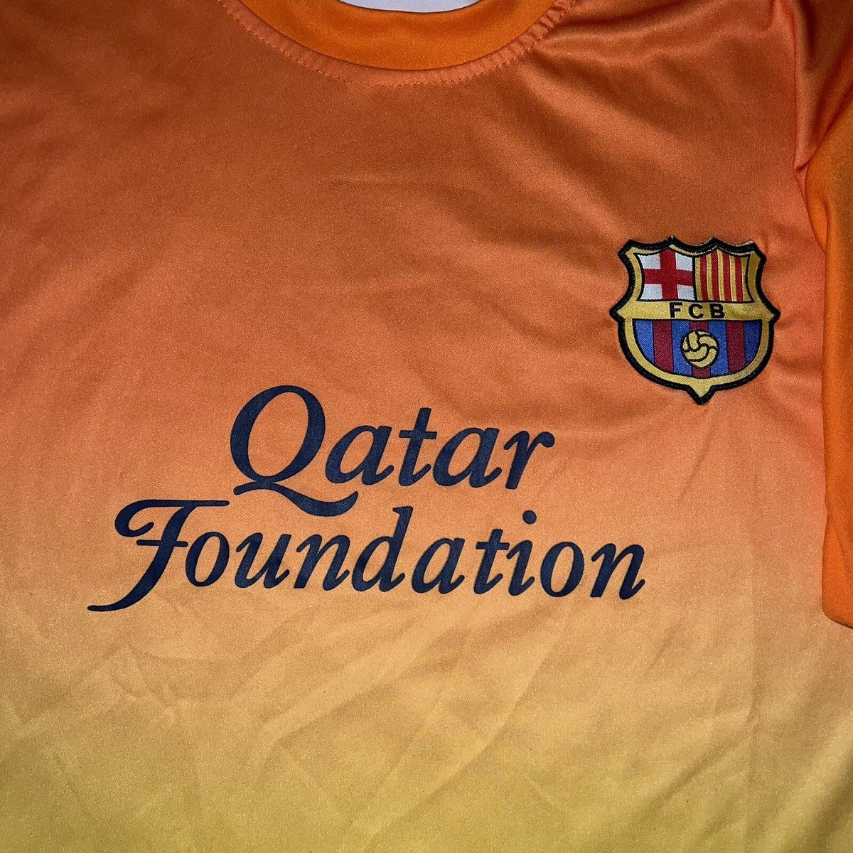 Men's S.T. Sports FC Barcelona Orange Yellow Ombré LFP Soccer