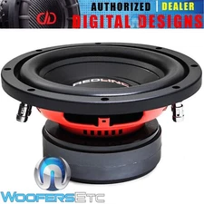 DD AUDIO SW08-D4 8" SUB WOOFER 600W DUAL 4-OHM CAR SUBWOOFER BASS SPEAKER NEW