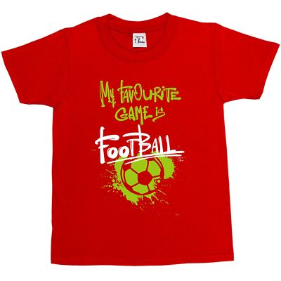 1 Tee Kinder Mädchen Mein Lieblingsspiel ist Fußball T-Shirt