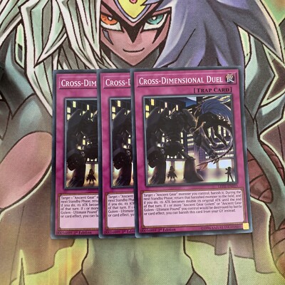 LED2-DE033 x3 Cross-Dimensional Duel Super Rare Top Zustand Yugioh