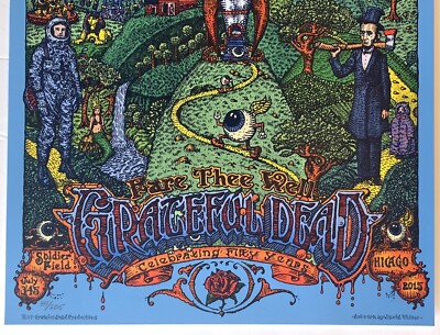 Grateful Dead Chicago Poster fare thee well Soldier Field Wes