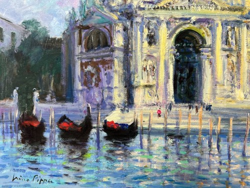 AskArt Listed Nino Pippa Painting Venice La Salute Sargent Interest 12"X16" COA - Picture 10 of 12