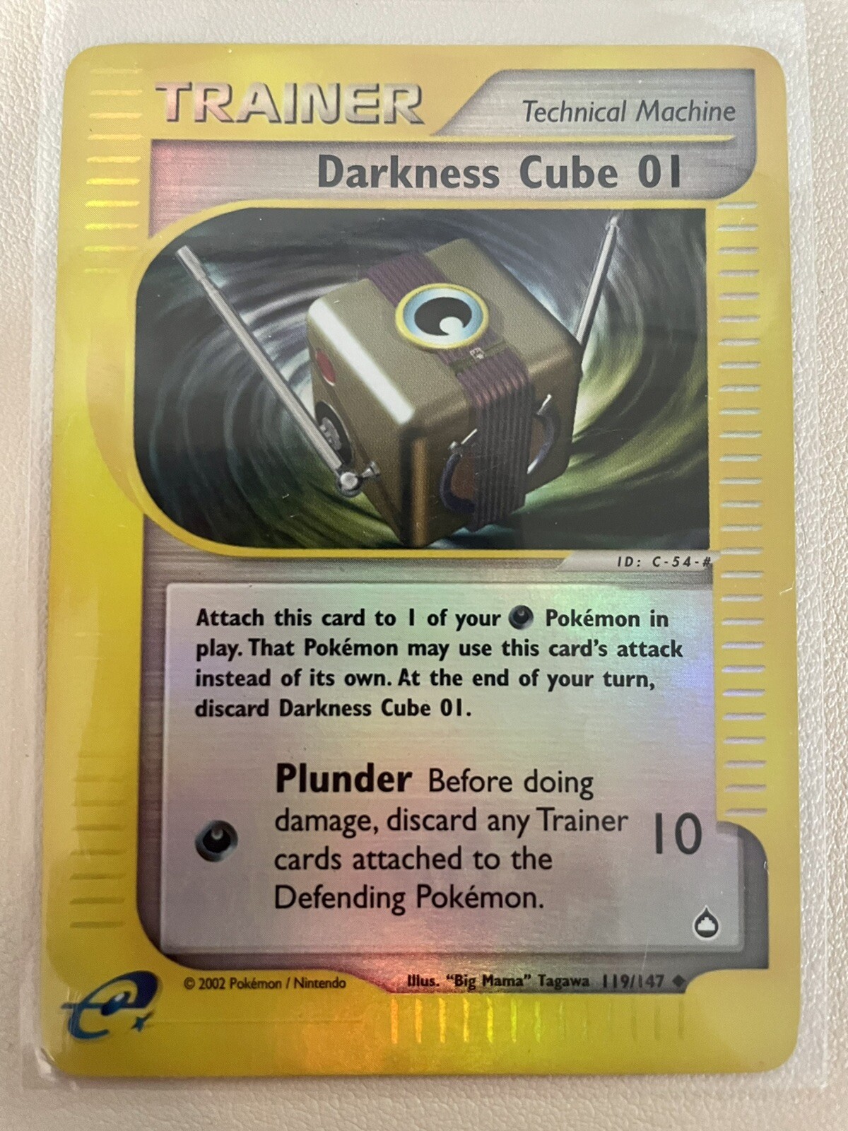 Pokemon Darkness Cube 01 119/147 Aquapolis Reverse Holo Near Mint (NM)!