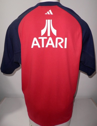 OLYMPIQUE LYONNAIS camiseta algodón roja Atari 2001 2002 t-shirt OL 01-02 ADIDAS - Imagen 2 de 7