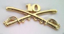 10TH CAVALRY SWORDS LARGE 2-1/4" US ARMY Military Hat Pin 16148 HO