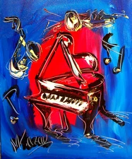 GRAND PIANO   by  Mark Kazav  Large Abstract Modern Original Oil Painting H56H6H