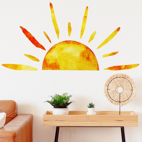 2 Stück Sonne Wandtattoo Boho Wandtattoo Kinder Tapete Wandaufkleber zum - Bild 7 von 12