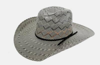 OUTLAW Custom Distressed Shantung Straw Wide Brim Hat Rodeo King 24K Shantung Diamond 5in. Brim Open Crown Straw Hat main image 2