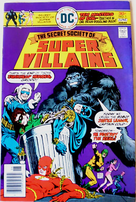 THE SECRET SOCIETY OF SUPER VILLAINS ISSUE # 1.  JUNE 1976. DC COMICS HIGH GRADE