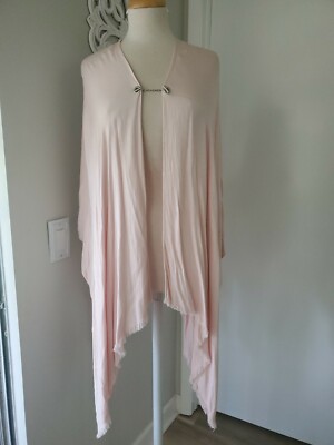 CALVIN KLEIN pink Ruana Wrap cape OS soft! | eBay