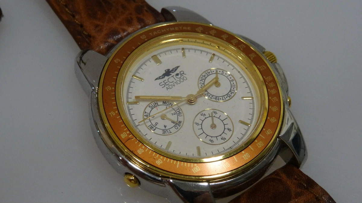SECTOR ADV 1000 CHRON CALENDAR MT100 Swiss Made mm39 Quartz NEW