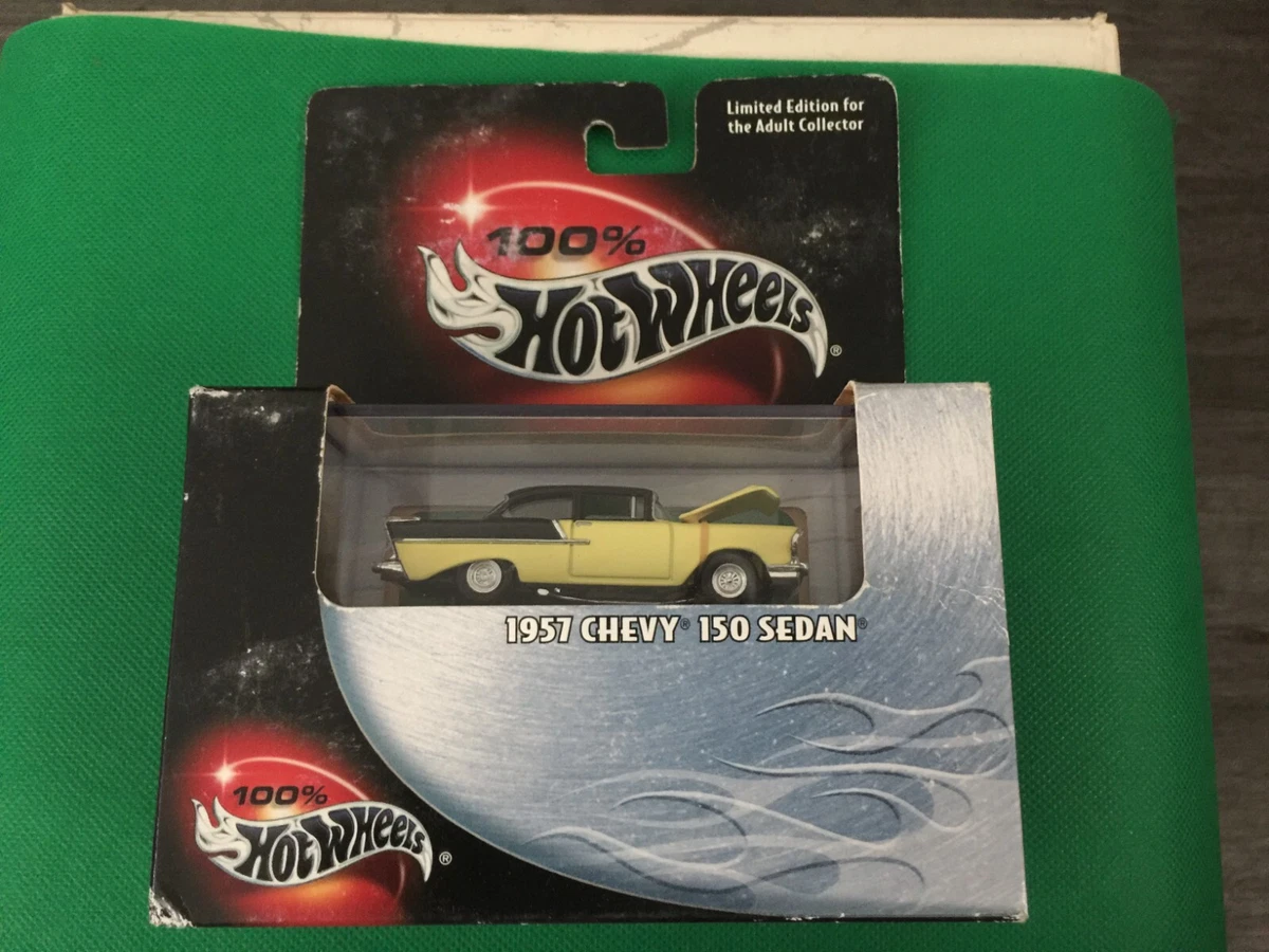 100% Hot Wheels 1957 Chevy 150 Sedan - Factory Sealed Yellow Black B200