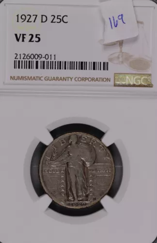 1927-D Standing Liberty Silver Quarter NGC VF-25 #9-011