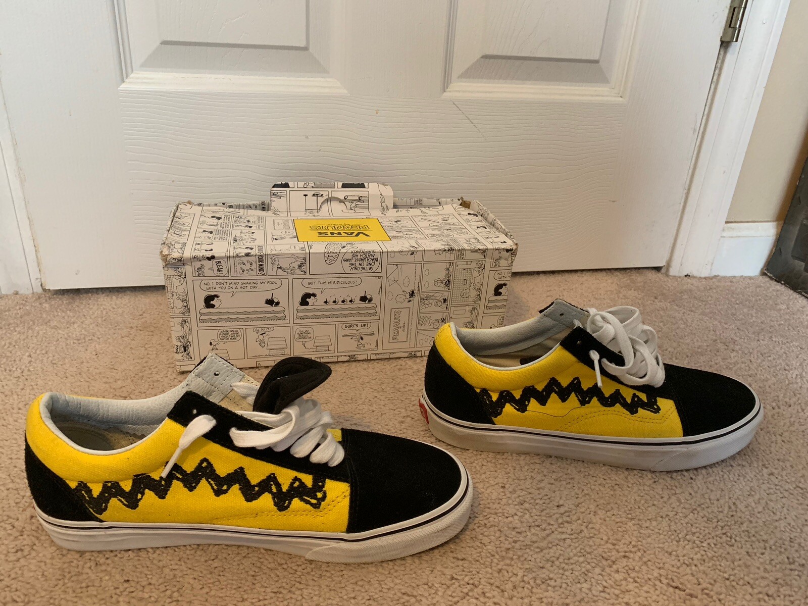 peanuts vans yellow