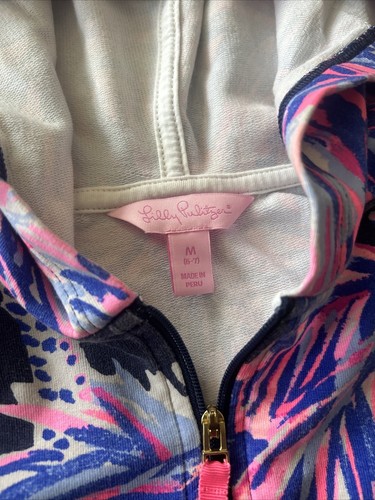 Lilly Pulitzer Girls 6-7 Lot Outfit Tank Leggings Navy Palms Hoodie EUC - Picture 7 of 10