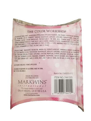 THE COLOR WORKSHOP Beauty Makeup Set Eye Highlight .05 oz + Lip Gloss .23 oz - Picture 3 of 3